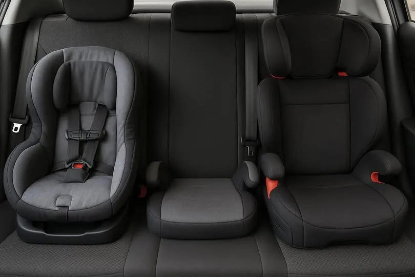 Sièges auto et réhausseurs loués avec la voiture