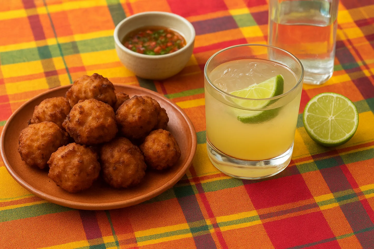 Accras, colombo, fruits exotiques et flan coco — spécialités martiniquaises